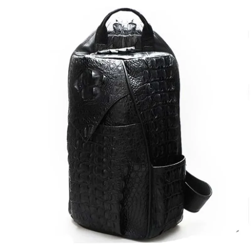 langhao new style Chest bag crocodile leather male Chest package Commercial package male leisure Male breast package men bag