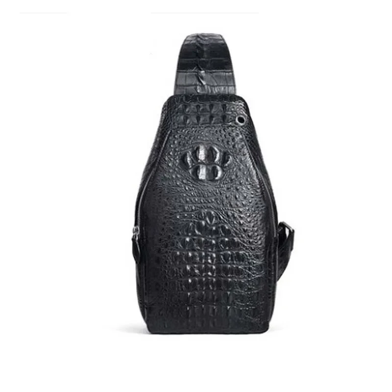 afanzhe new crocodile leather chest package male large capacity One shoulder bag Men bags leisure Male