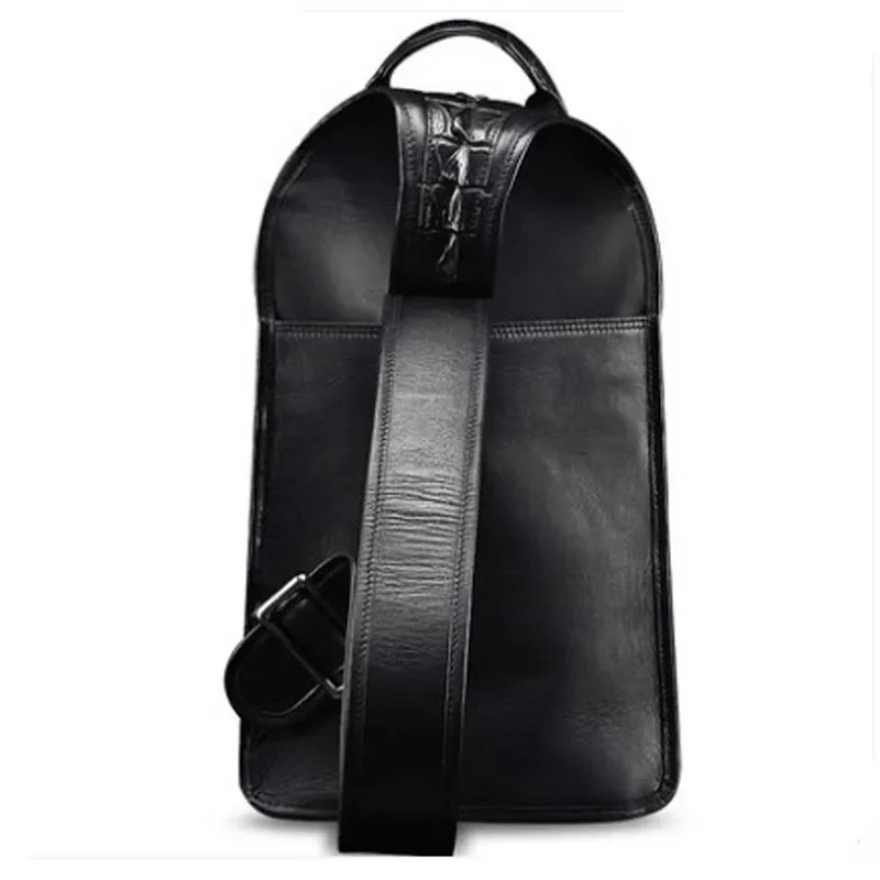 langhao new style Chest bag crocodile leather male Chest package Commercial package male leisure Male breast package men bag - Image 5