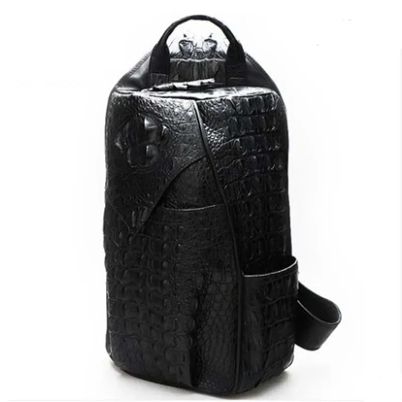 langhao new style Chest bag crocodile leather male Chest package Commercial package male leisure Male breast package men bag - Image 2