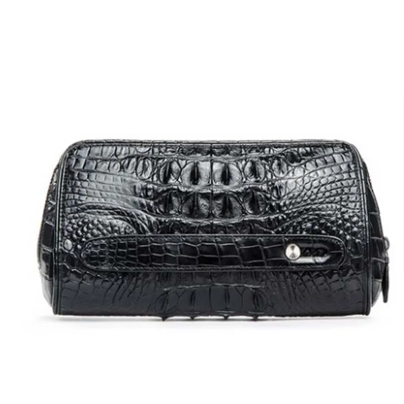afanzhe crocodile leather men cluth bags men large capacity Men's bags men wrist bag Long wallet business Male hand bag - Image 2