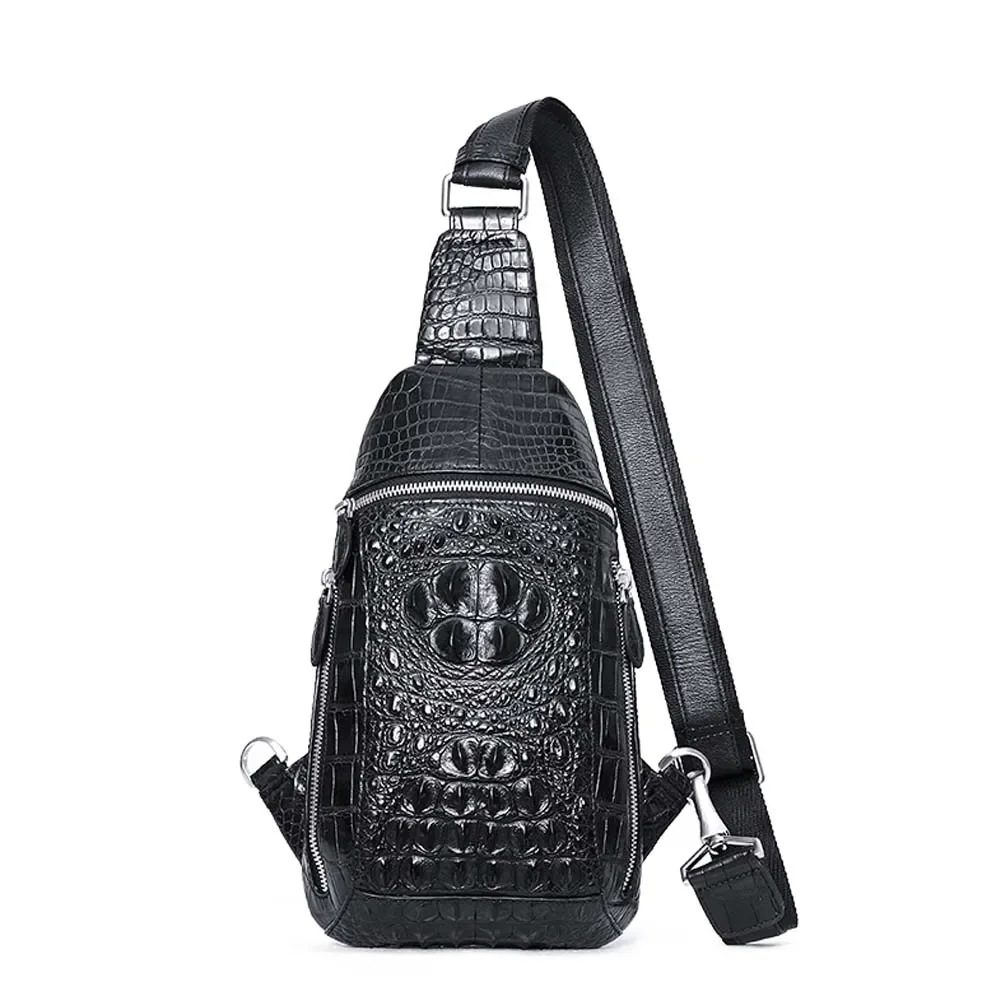 ouluoer crocodile Men bags Thailand leisure Single shoulder bag large capacity male chest bag Male breast bag - Image 6