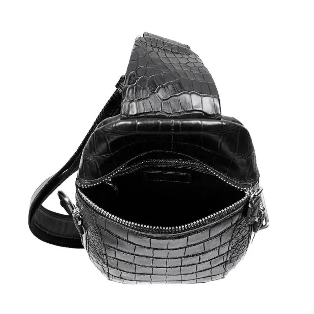 ouluoer crocodile Men bags Thailand leisure Single shoulder bag large capacity male chest bag Male breast bag - Image 4