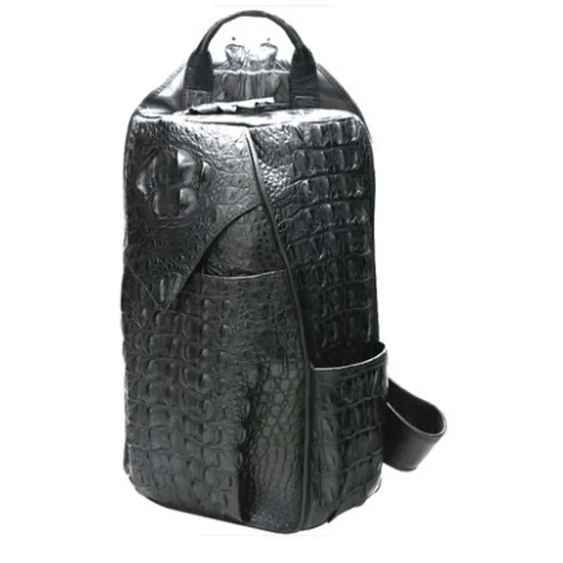 langhao new style Chest bag crocodile leather male Chest package Commercial package male leisure Male breast package men bag - Image 4